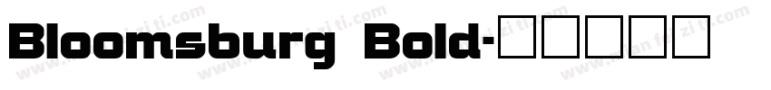 Bloomsburg Bold字体转换